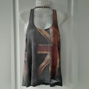 Enlgish Flag Graphic Design Tank Top